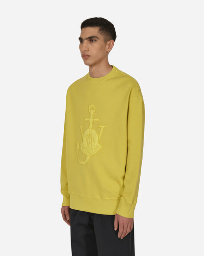 Moncler Genius Jwa Garment Dyed Crewneck With Jwa Logo Light Yellow Sweatshirts Crewneck H209E8G00008 112