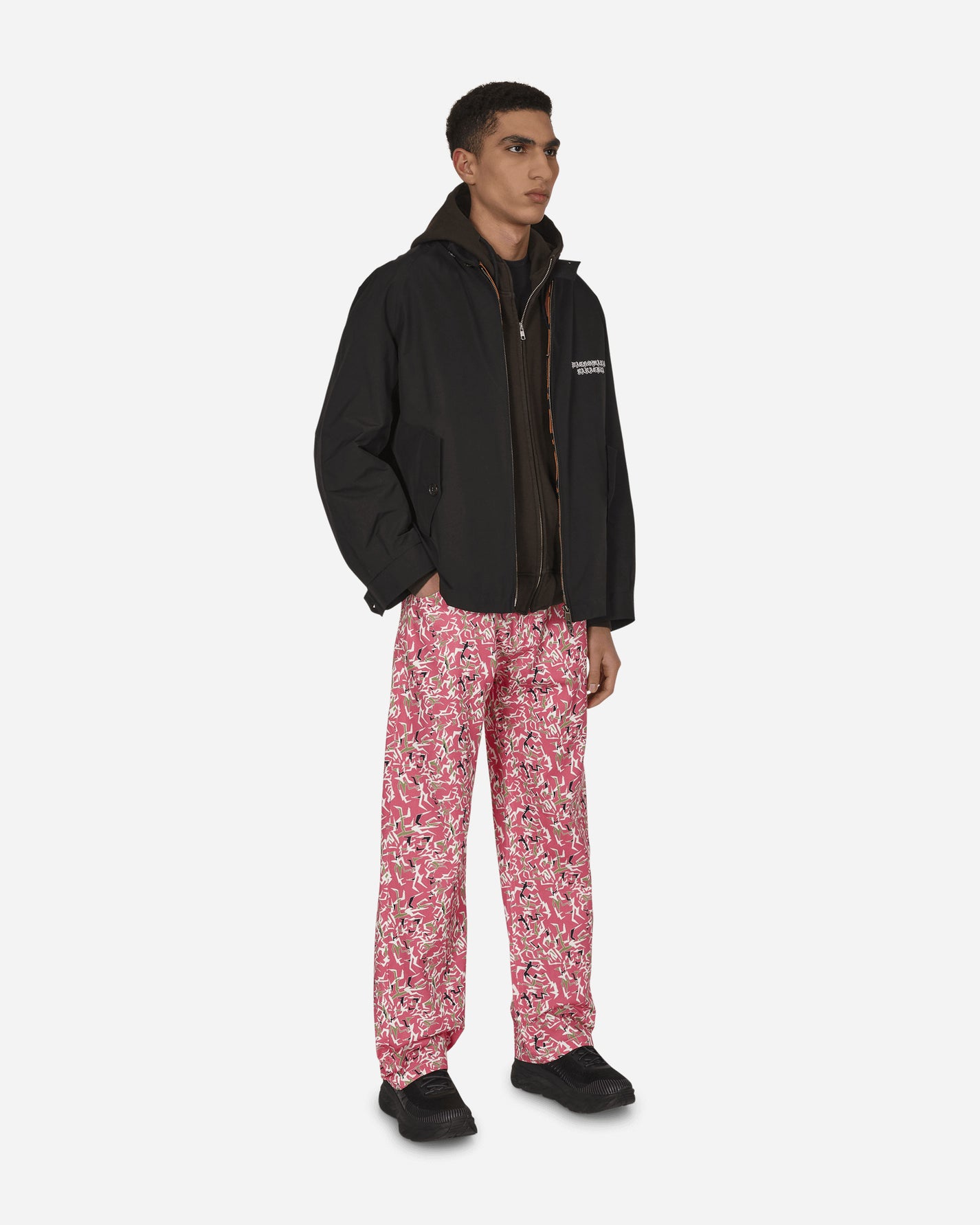 Paccbet Workwear Floral Pants Woven Pink Pants Trousers PACC10P007 1