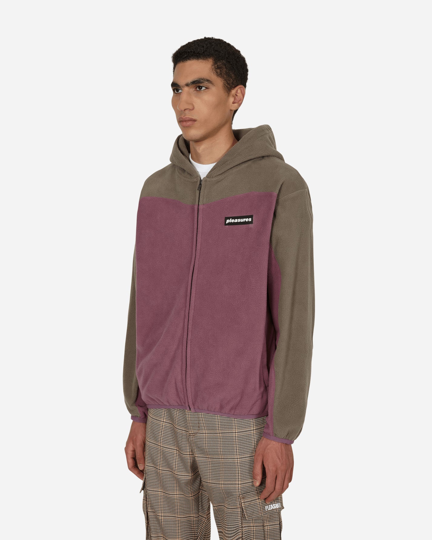 Pleasures Whiskey Zip Hoodie Mauve Coats and Jackets Jackets P22F032 MAUVE