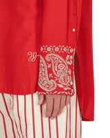 Wales Bonner Menelik Embroidered Scarlet Shirts Longsleeve UA21SH12-CO02 350